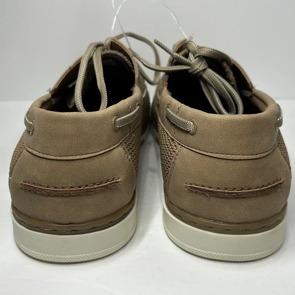 Madden Mens Tan Mesh Boat Shoes Ortholite Loafers Brown US 9.5 Preppy‎ Boat Shoe